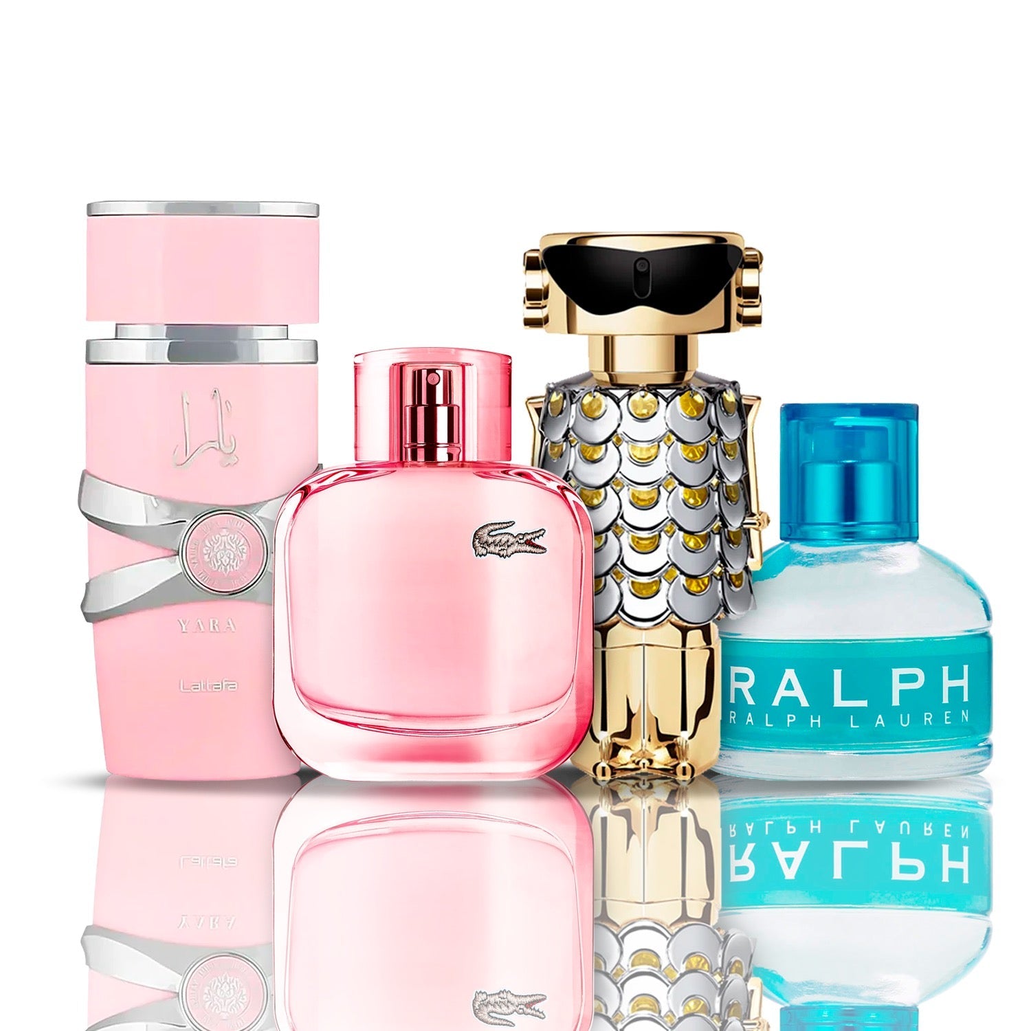Zestaw 4 Perfum | Fame + Yara + Lacoste Sparkling + Ralph Lauren 100 ml